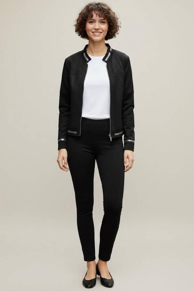 Kadın Fermuarlı Ceket 19090456 Siyah 