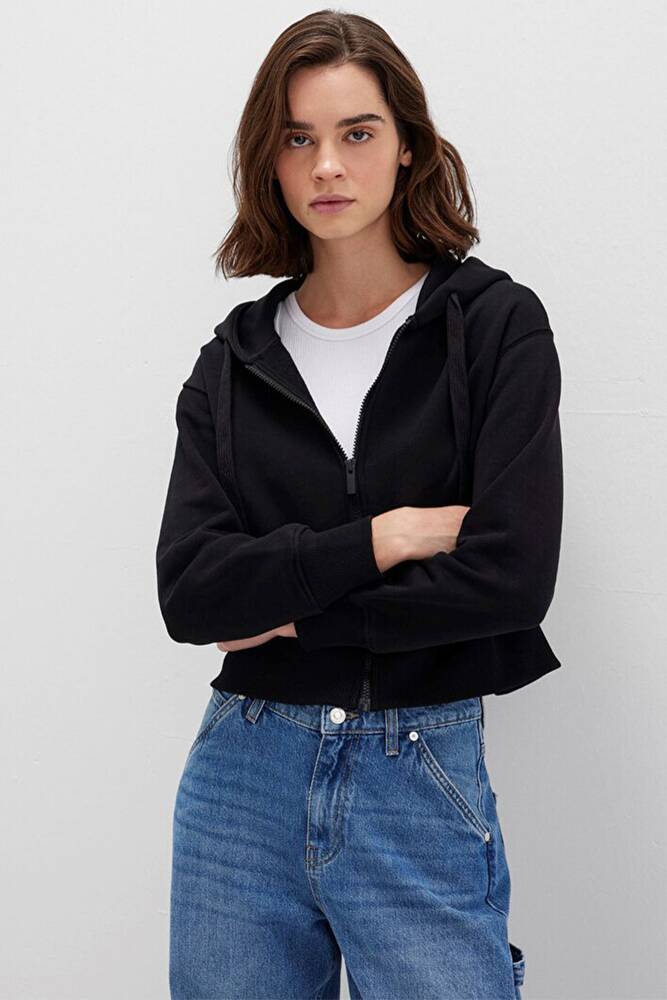 Kadın Fermuarlı Sweat 1S10388-900 Siyah 