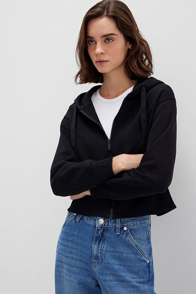 Kadın Fermuarlı Sweat 1S10388-900 Siyah 