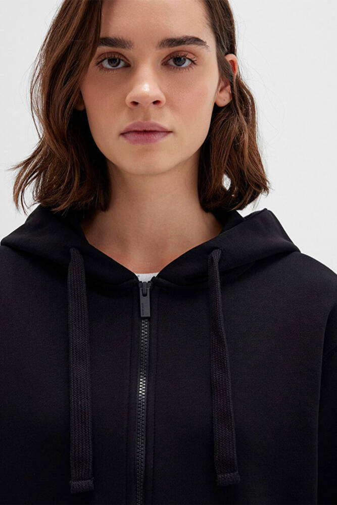 Kadın Fermuarlı Sweat 1S10388-900 Siyah 