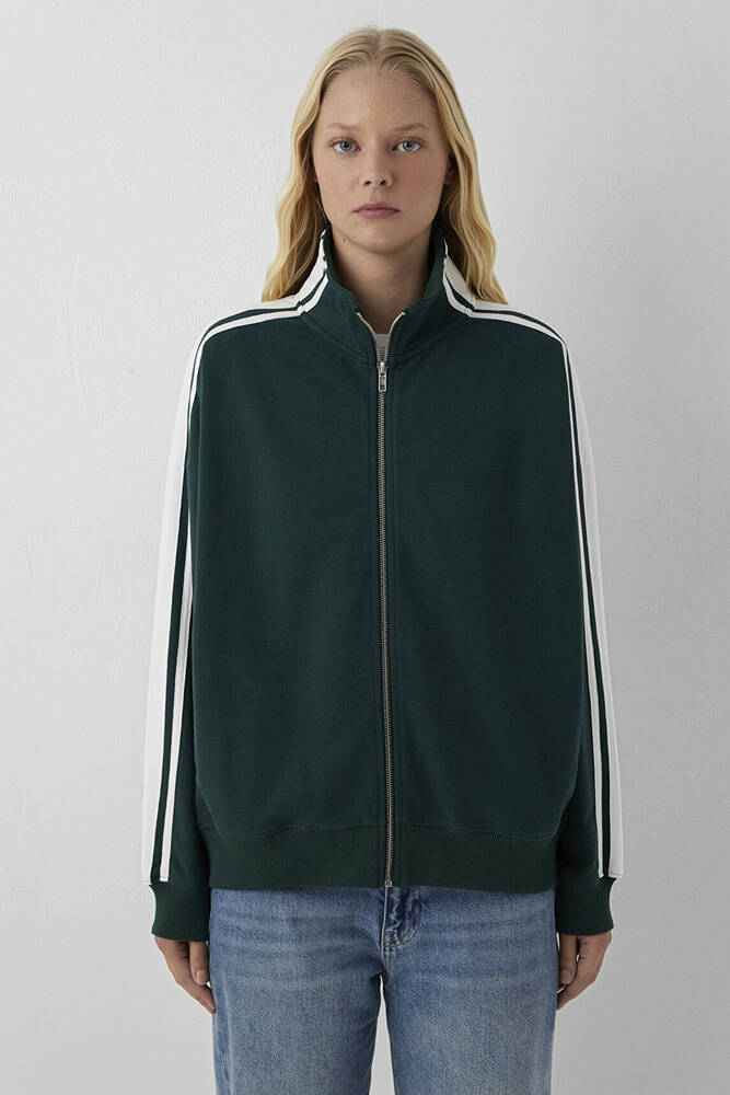 Kadın Fermuarlı Sweat 1S10560-71538 Yeşil - 3