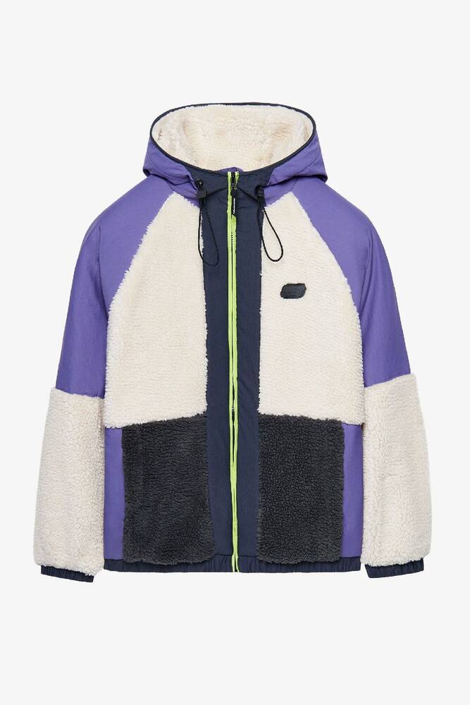 Kadın Fleece Full Zıp Ceket S232311-4198 Mor 