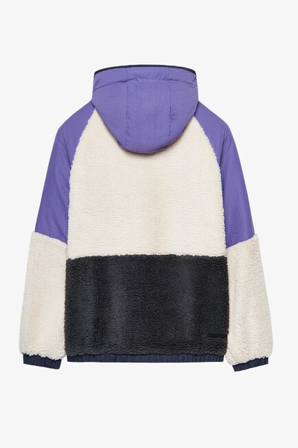 Kadın Fleece Full Zıp Ceket S232311-4198 Mor (2)