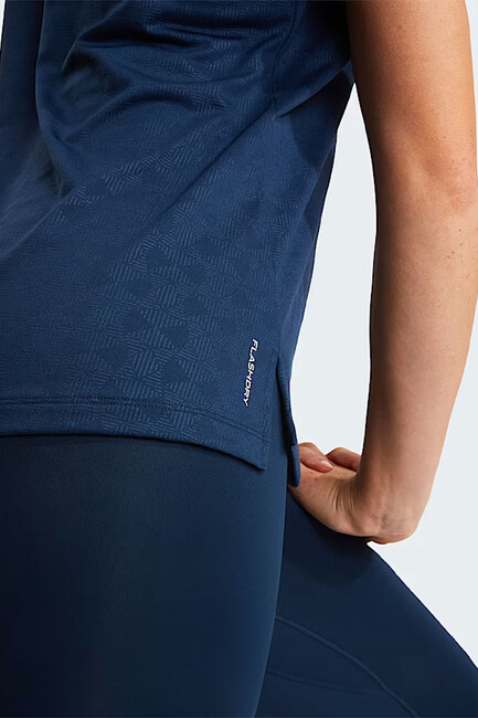 Kadın Flex Geo Embossed Tişört NF0A8G8C8K21 Lacivert - Thumbnail