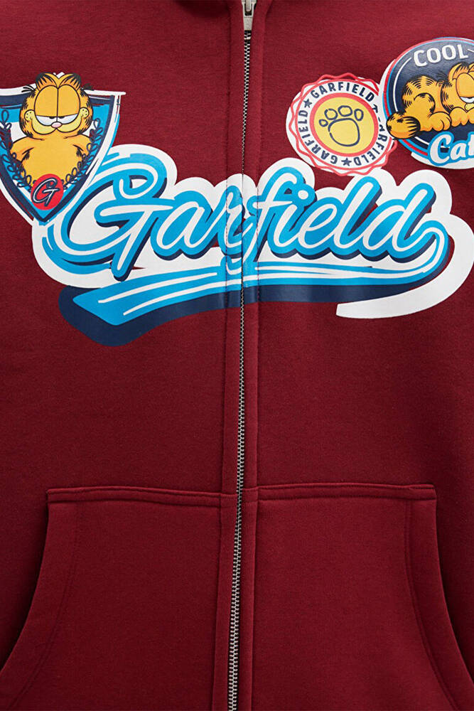 Kadın Garfıeld Baskılı Sweat 1S10469-85493 Bordo 