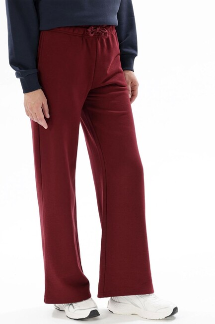 Kadın Geniş Paça Eşofman Alt 25K0418K1 Bordo (3)