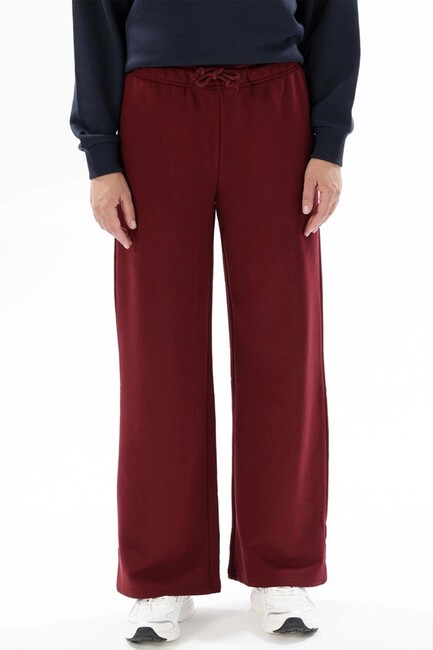 Kadın Geniş Paça Eşofman Alt 25K0418K1 Bordo - Thumbnail