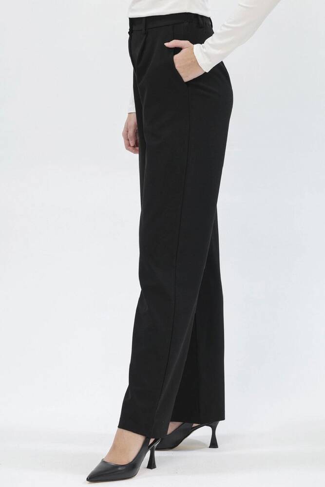 Kadın Geniş Paça Klasik Pantolon 25K0101K1 Siyah 