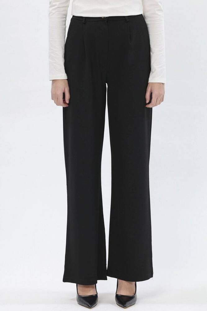 Kadın Geniş Paça Klasik Pantolon 25K0101K1 Siyah 