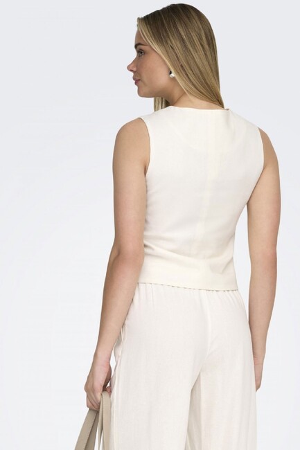 Kadın Goa Linen Yelek 15363724 Beyaz (2)