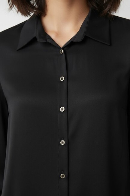 Kadın Gömlek 19050866 Siyah - Thumbnail