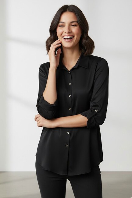 Kadın Gömlek 19050866 Siyah - Thumbnail