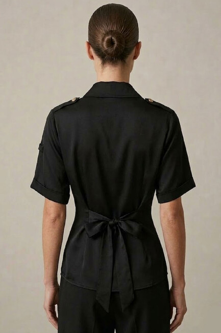 Kadın Gömlek 19050903 Siyah - Thumbnail