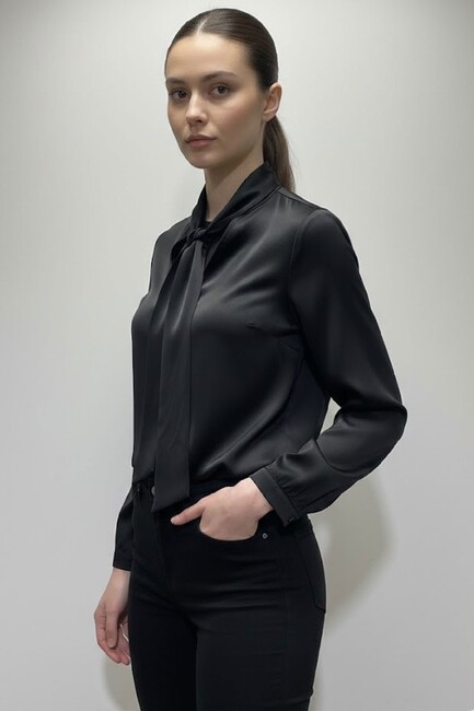 Kadın Gömlek 19050958 Siyah - Thumbnail