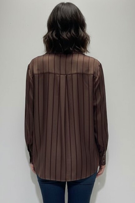 Kadın Gömlek 19050970 Kahve (3)