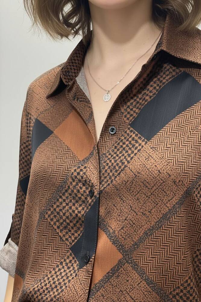 Kadın Gömlek 19050985 Camel 