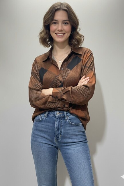 Kadın Gömlek 19050985 Camel (3)