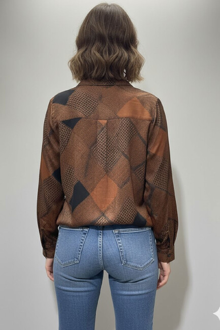 Kadın Gömlek 19050985 Camel - Thumbnail