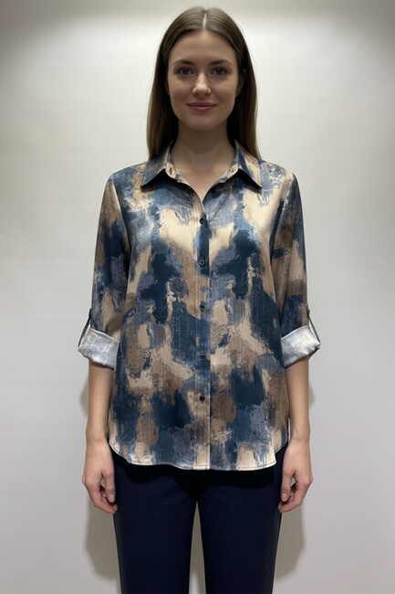 Kadın Gömlek 19050985 Vizon (1)