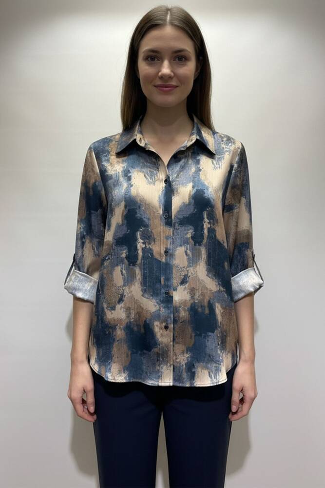 Kadın Gömlek 19050985 Vizon 