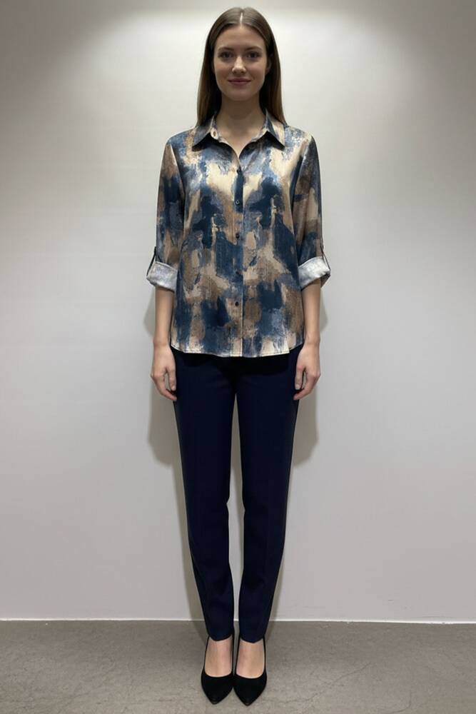 Kadın Gömlek 19050985 Vizon 