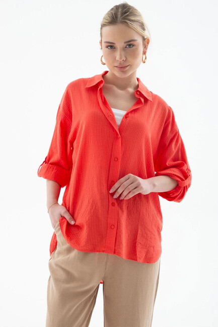 Kadın Gömlek 25Y0051K1 Turuncu (2)