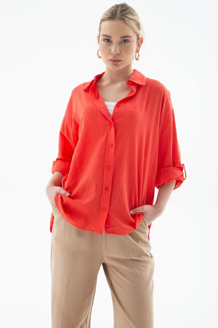 Kadın Gömlek 25Y0051K1 Turuncu (3)