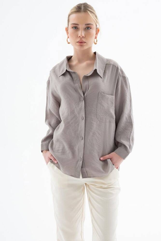 Kadın Gömlek 25Y0571K1 Vizon 