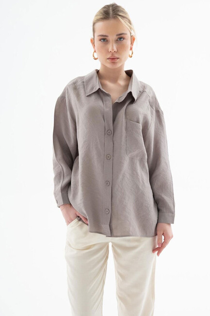 Kadın Gömlek 25Y0571K1 Vizon (3)