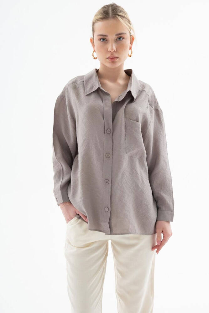 Kadın Gömlek 25Y0571K1 Vizon 