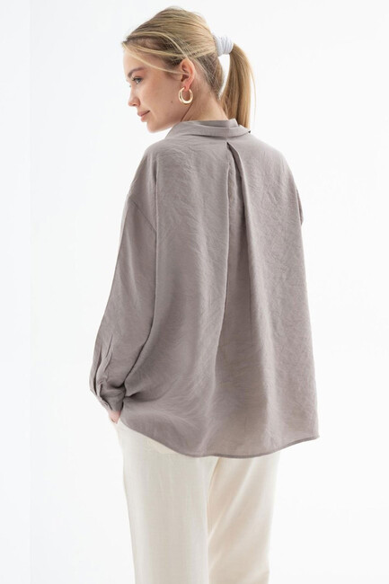 Kadın Gömlek 25Y0571K1 Vizon - Thumbnail