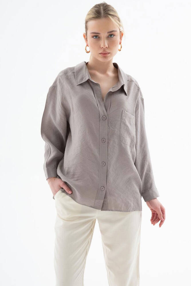 Kadın Gömlek 25Y0571K1 Vizon 