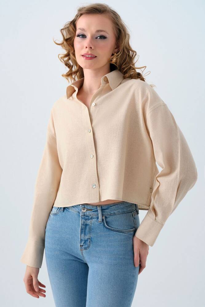 Kadın Gömlek LF2038401 Bej 