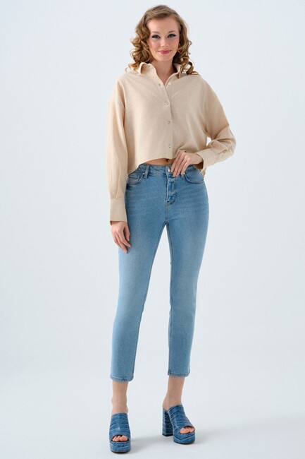 Kadın Gömlek LF2038401 Bej (2)