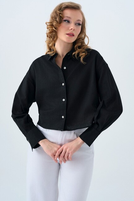 Kadın Gömlek LF2038401 Siyah (1)