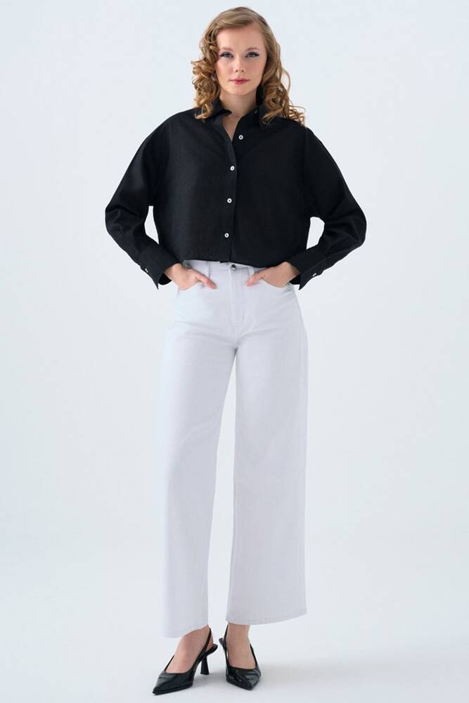 Kadın Gömlek LF2038401 Siyah 