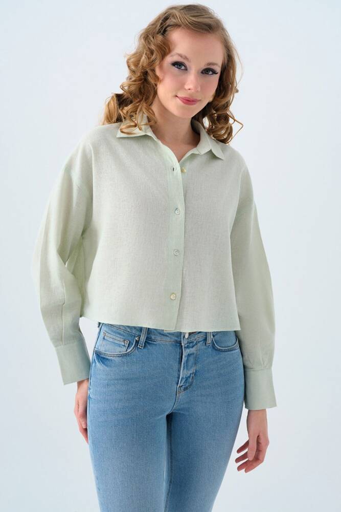 Kadın Gömlek LF2038401 Yeşil 