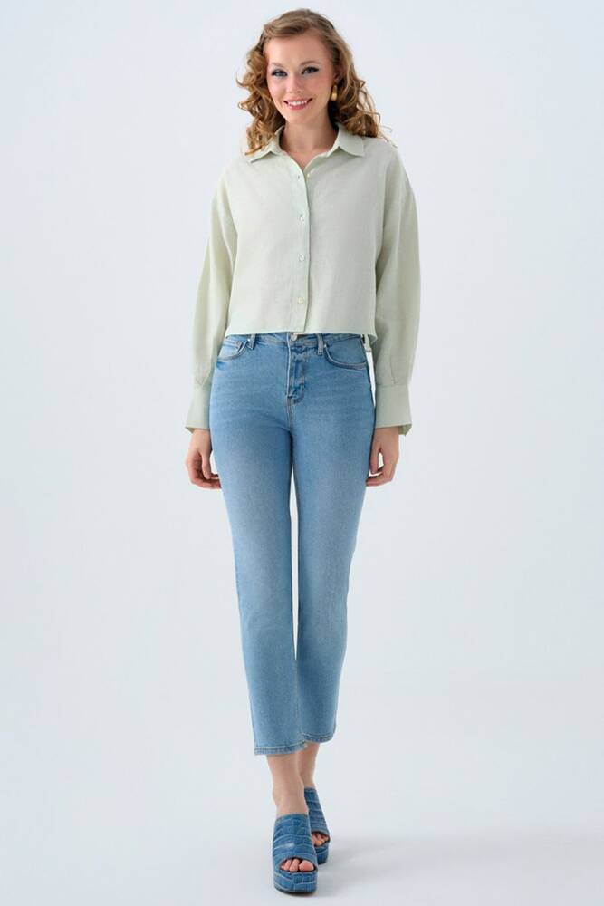 Kadın Gömlek LF2038401 Yeşil 