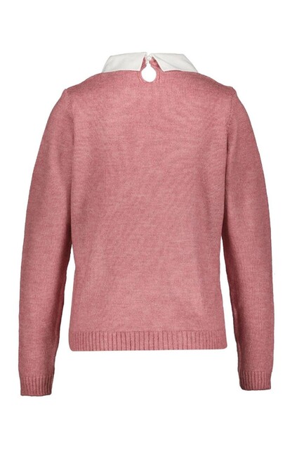 Kadın Gömlek Yaka Detaylı Kazak 25K0222K1 Pembe - Thumbnail