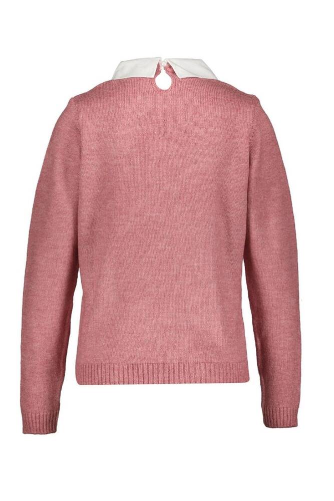 Kadın Gömlek Yaka Detaylı Kazak 25K0222K1 Pembe 