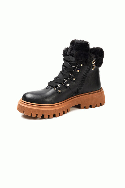 Kadın Hakiki Deri Casual Bot 3K2UB32782 Siyah (2)