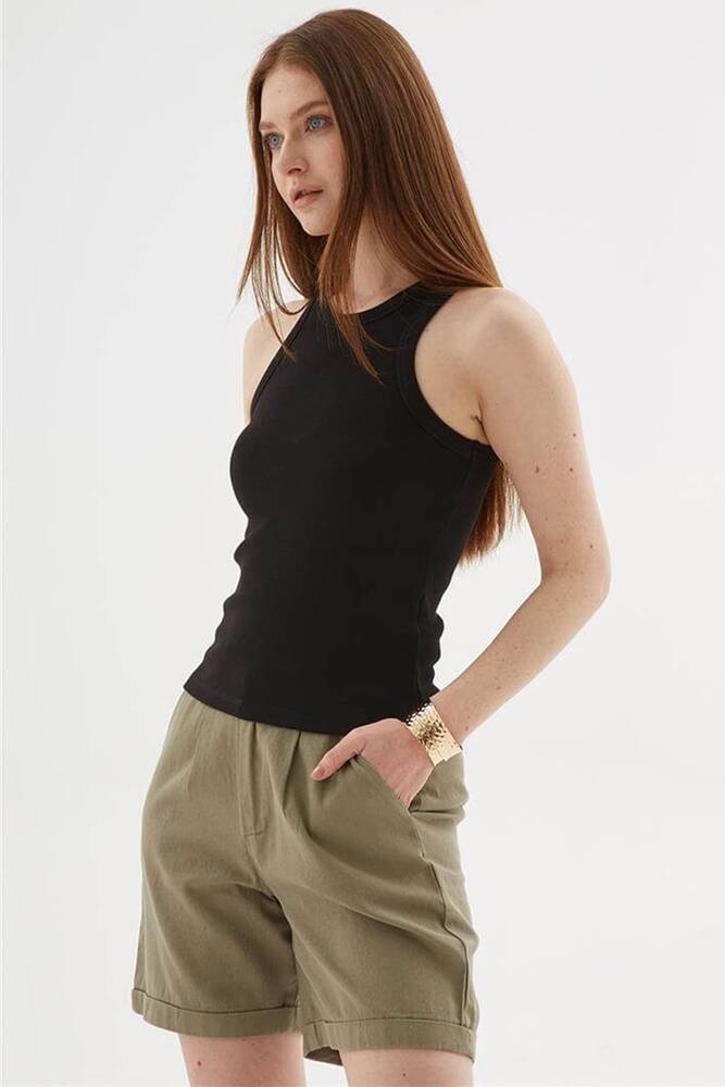 Kadın Halter Yaka Atlet 25Y0025K1 Siyah 