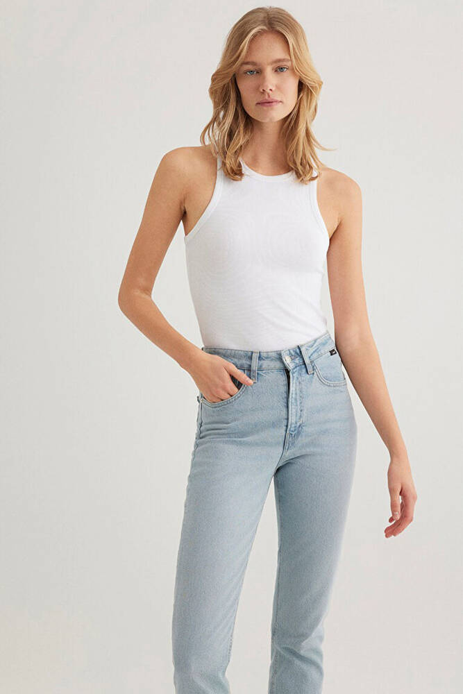 Kadın Halter Yaka Basic Atlet 1612462-620 Beyaz 