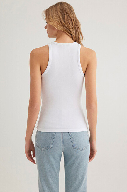Kadın Halter Yaka Basic Atlet 1612462-620 Beyaz - Thumbnail