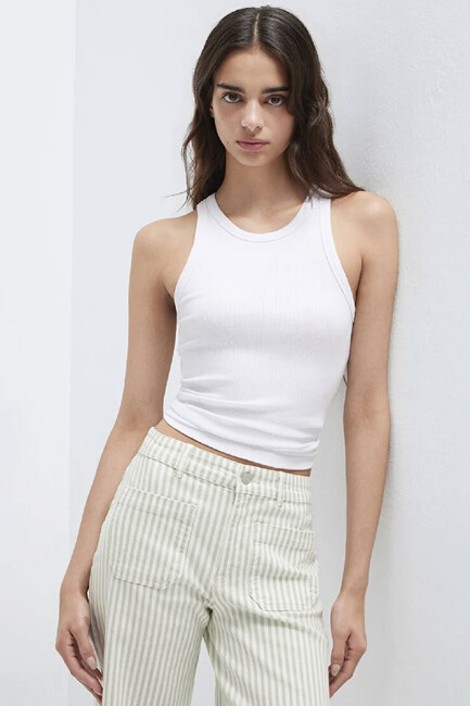 Kadın Halter Yaka Basic Atlet 1612462-620 Beyaz (2)