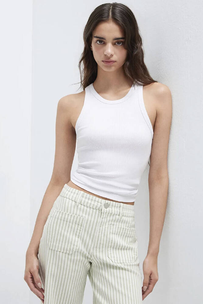 Kadın Halter Yaka Basic Atlet 1612462-620 Beyaz 