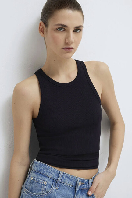 Kadın Halter Yaka Basic Atlet 1612462-900 Siyah (1)