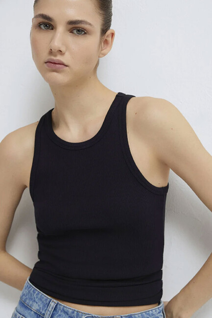 Kadın Halter Yaka Basic Atlet 1612462-900 Siyah (2)