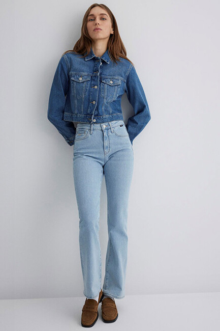 Kadın Harmony Classic Denim Ceket 1110639-89575 Mavi (1)