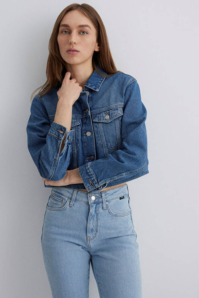 Kadın Harmony Classic Denim Ceket 1110639-89575 Mavi 